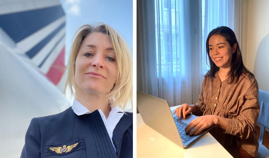 Aude Lemordant is an airline pilot at Air London and Clara Lecroisey is an IT developer at Sipios.
